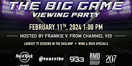 Imagen principal de Comp Entry W/ RSVP to The Big Game • Viewing Party  at The Hard Rock