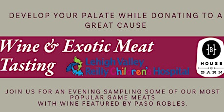 Hauptbild für Wine and Exotic Meat Pairing
