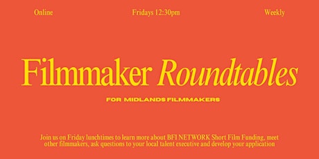 Online roundtables for Midlands Filmmakers