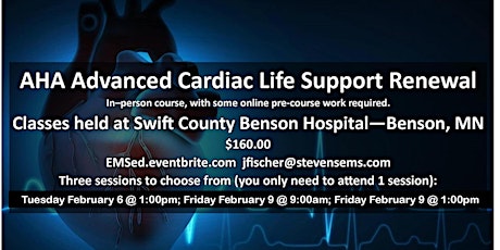 Imagen principal de American Heart Assn - Advanced Cardiac Life Support Renewal Course
