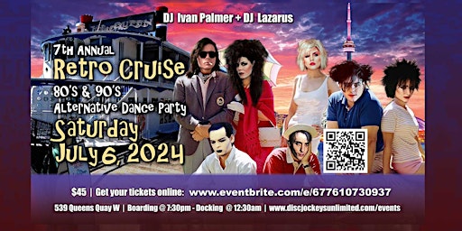 Primaire afbeelding van 7th Annual Alternative Retro 80's & 90's Boat Cruise Dance Party!