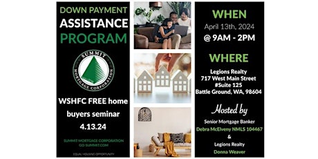 FREE Homebuyer Education Class sponsored by WSHFC