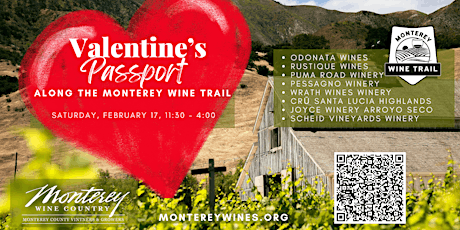 Image principale de Valentine's Passport along the Monterey Wine Trail