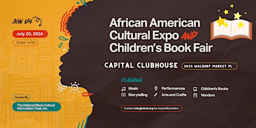Primaire afbeelding van Vendor Registration: African American Cultural Expo & Children's Book Fair