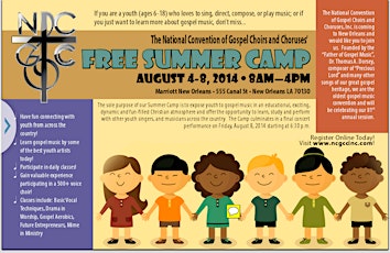 National Gospel Choir and Choruses Free Summer Camp primary image
