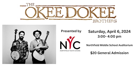 Image principale de Okee Dokee Brothers Concert benefitting The Northfield Youth Choirs