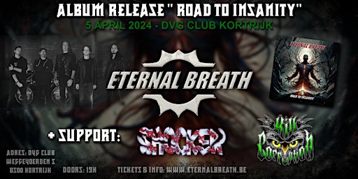 Imagem principal do evento Eternal Breath album release “Road To Insanity”