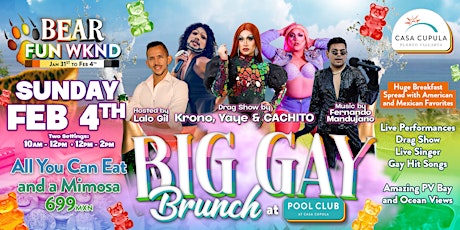 Primaire afbeelding van BIG GAY SUNDAY BRUNCH | BEAR WEEK Edition 2024  at POOL CLUB PV