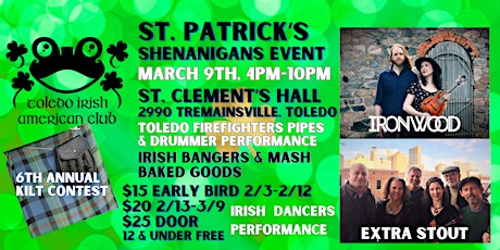 Toledo Irish American Club St. Patrick's Shenanigans Event primary image