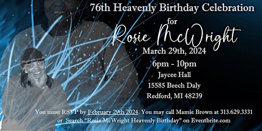 Immagine principale di Rosie McWright Heavenly Birthday Celebration 