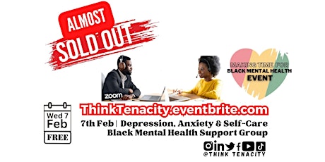 Anxiety & Depression FREE SUPPORT Making Time for Black Mental Health Event primary image