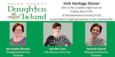 Primaire afbeelding van Daughters of Ireland - 2024 Irish Heritage Dinner