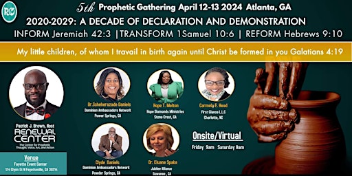 Hauptbild für The 5th Prophetic Gathering: The Formation of Christ (On-Site & Online)