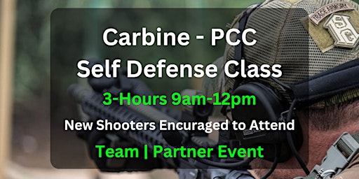 Imagem principal do evento Carbine/PCC Self Defense Class (Team / Partner Event)