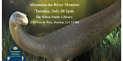Imagem principal do evento Altamaha-ha River Monster Library Talk