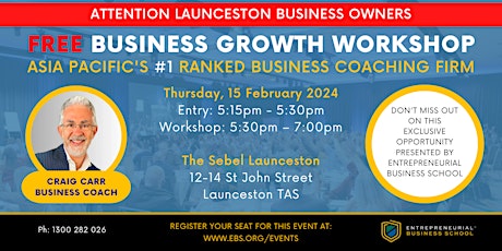 Free Business Growth Workshop - Launceston (local time) primary image