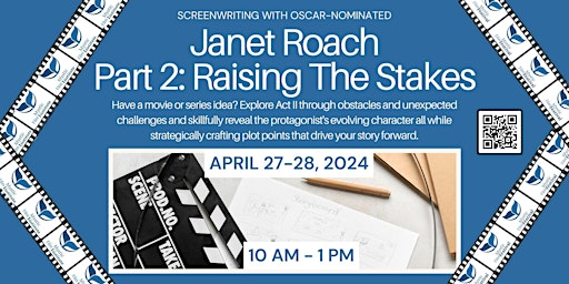 Primaire afbeelding van Screenwriting With Janet Roach: RAISING THE STAKES