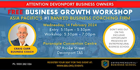 Free Business Growth Workshop - Devonport (local time) primary image