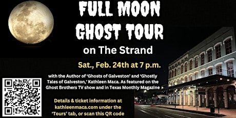 FULL MOON GHOSTS OF GALVESTON STRAND TOUR with Author Kathleen Maca primary image