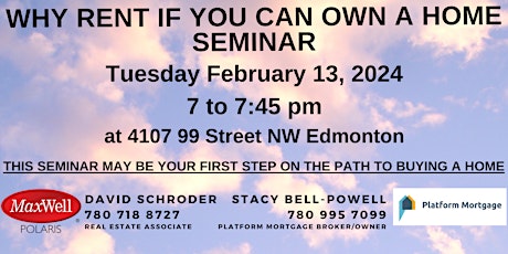 Why Rent If You Can Buy A Home Seminar February 13, 2024  primärbild