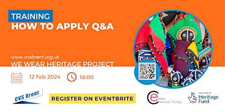 How to apply for Funding Session - We Wear Heritage Grants primary image