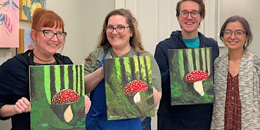 Primaire afbeelding van Creative Painting Class: Mushroom (Ages 21+, BYOB)