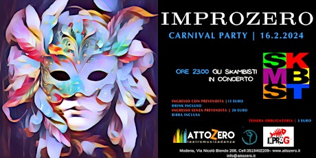 Immagine principale di IMPROZERO Carnival Party 