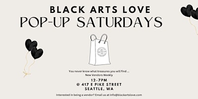 Imagem principal do evento Pop Up Saturdays at Black Arts Love