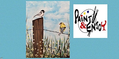 Image principale de Paint and Enjoy at Beltmont Bean Co,  for a good cause “Birds by the Fence”