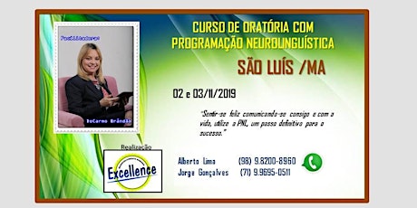 Imagem principal do evento CURSO DE ORATÓRIA COM PROGRAMAÇÃO NEUROLINGUÍSTICA - SÃO LUÍS  /MA 