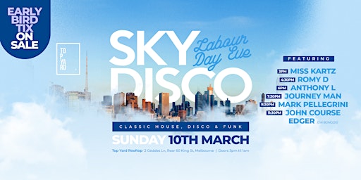 Sky Disco Labour Day Eve Special Event primary image