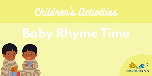 Imagem principal do evento Baby Rhyme Time @ Cambridge Library