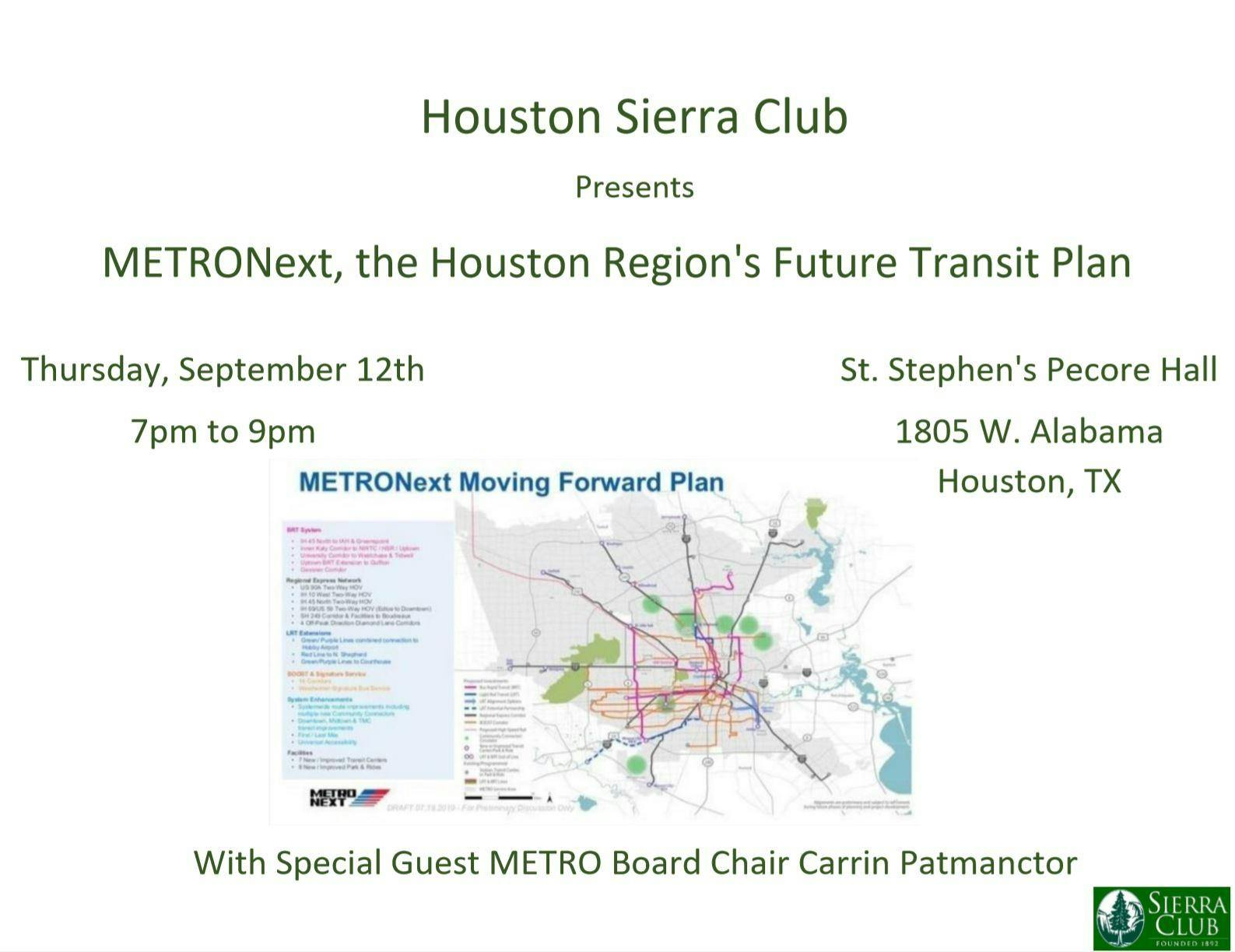 General Monthly Meeting: METRONext the Houston Region's Future Transit Plan