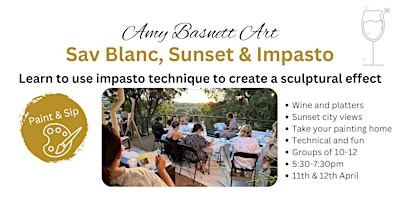 Imagem principal de Sav Blanc, Sunset & Impasto - Paint & Sip