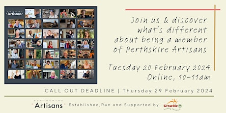 Find Out More About Joining Perthshire Artisans primary image