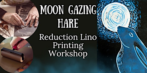 Immagine principale di Moon Gazing Hare Reduction Lino Printing Workshop 
