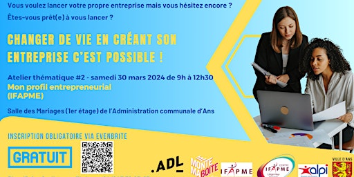 Image principale de Réussir son projet d'entreprise - Mon profil entrepreneurial - ANS