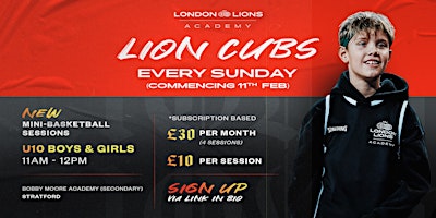 London Lions U10 Basketball Sessions primary image