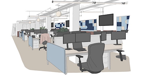 Hauptbild für The Rebirth of the Workspace: 2024 Workspace Design Trends