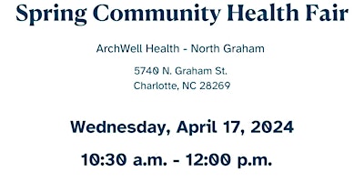 Spring Community Health Fair primary image