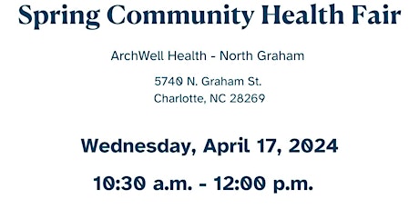 Spring Community Health Fair