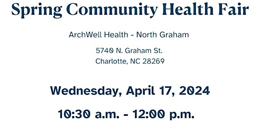 Hauptbild für Spring Community Health Fair