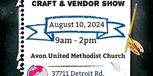 Primaire afbeelding van 5th Annual August Craft & Vendor Show