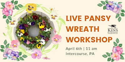 Image principale de Pansy/ Viola Wreath Workshop (Intercourse Location)