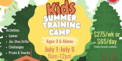 Primaire afbeelding van Gracie Barra Saddle Rock - Kids Summer Training Camp July 1st-5th