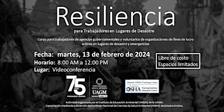 Hauptbild für Curso - Resiliencia para Trabajadores en Lugares de Desastre