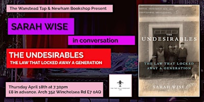 Primaire afbeelding van Sarah Wise in Conversation: The Undesirables