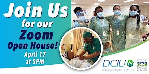 Hauptbild für Zoom Open House with DCTS Practical Nursing Program for Potential Students