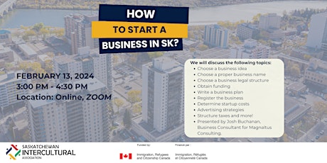 Hauptbild für How to start a business in Saskatchewan