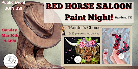 Primaire afbeelding van Red Horse Saloon PAINT NIGHT